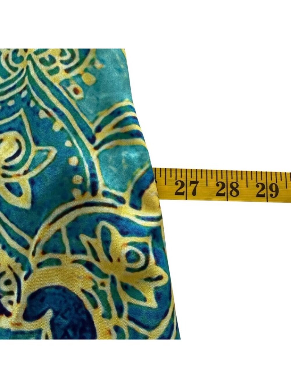 Vintage Womens 3XL Maxi Dress Sleeveless Vibrant Green Blue Yellow Floral Shift - Picture 13 of 16